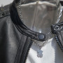 Chaqueta motera de cuero negra para mujer corta a la moda | Fabricante de chaqueta de cuero de diseño de alta calidad