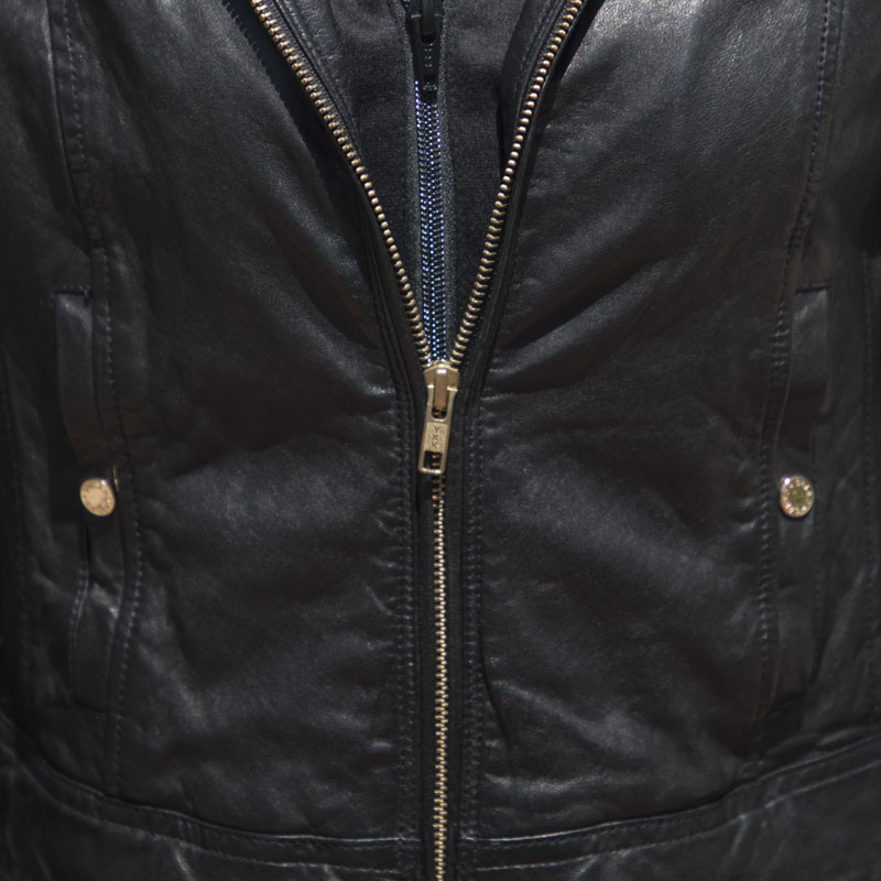 leather jacket hoody