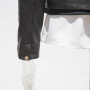 Maßgeschneiderte Damen-Echtlederjacke mit Kapuze Lässig | Schwarzer Echtledermantel für Damen