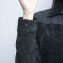 Giacca in pelle scamosciata nera da donna più venduta| Produttore di giacche da motociclista di alta qualità