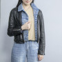 Fashional Short Women's Leather Biker Jacket|Fabricant de vestes en cuir de haute qualité