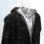 Chaqueta de piel sintética con capucha negra para mujer de grado superior | Fabricante popular de la chaqueta de piel sintética de las mujeres del diseño