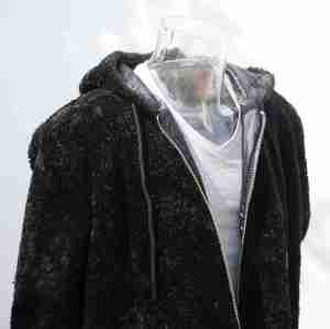 Top Grade Women Black Hooded Faux Fur Jacket| Popular Design Women Faux Fur Jacket Manufacturer