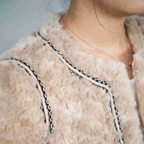 Hot Selling Women Brown Faux Fur Jacket| Customized Design Women Faux Fur Jacket Manufacturer