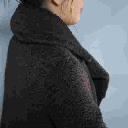 Abrigo largo de piel sintética para mujeres populares | Fabricante personalizado de chaqueta de piel sintética para mujer