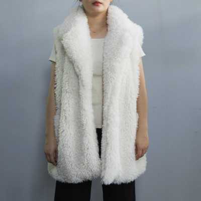 Fashional Women Faux Fur Vest| Popular Design Women Faux Fur Jacket Manufacturer