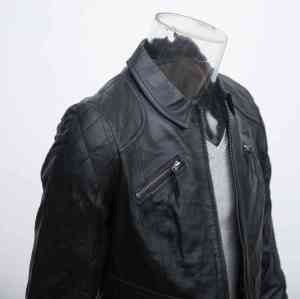 Popolare giacca da motociclista in pelle nera da uomo | Produttore di giacche da motociclista di alta qualità