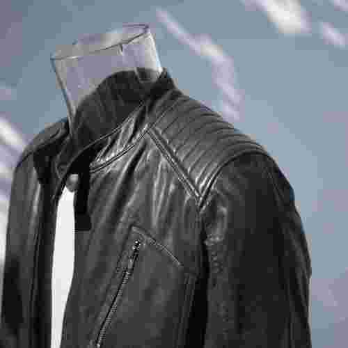 Custom Black Mens Biker Jackets| Fashion Design Biker Jacket Manufacturer