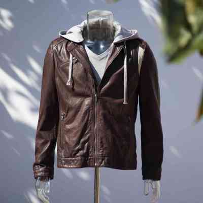 Top Selling Mens Leather Jacket|High Quality Design Leather Jacket Manufacturer|Hooded Jacket