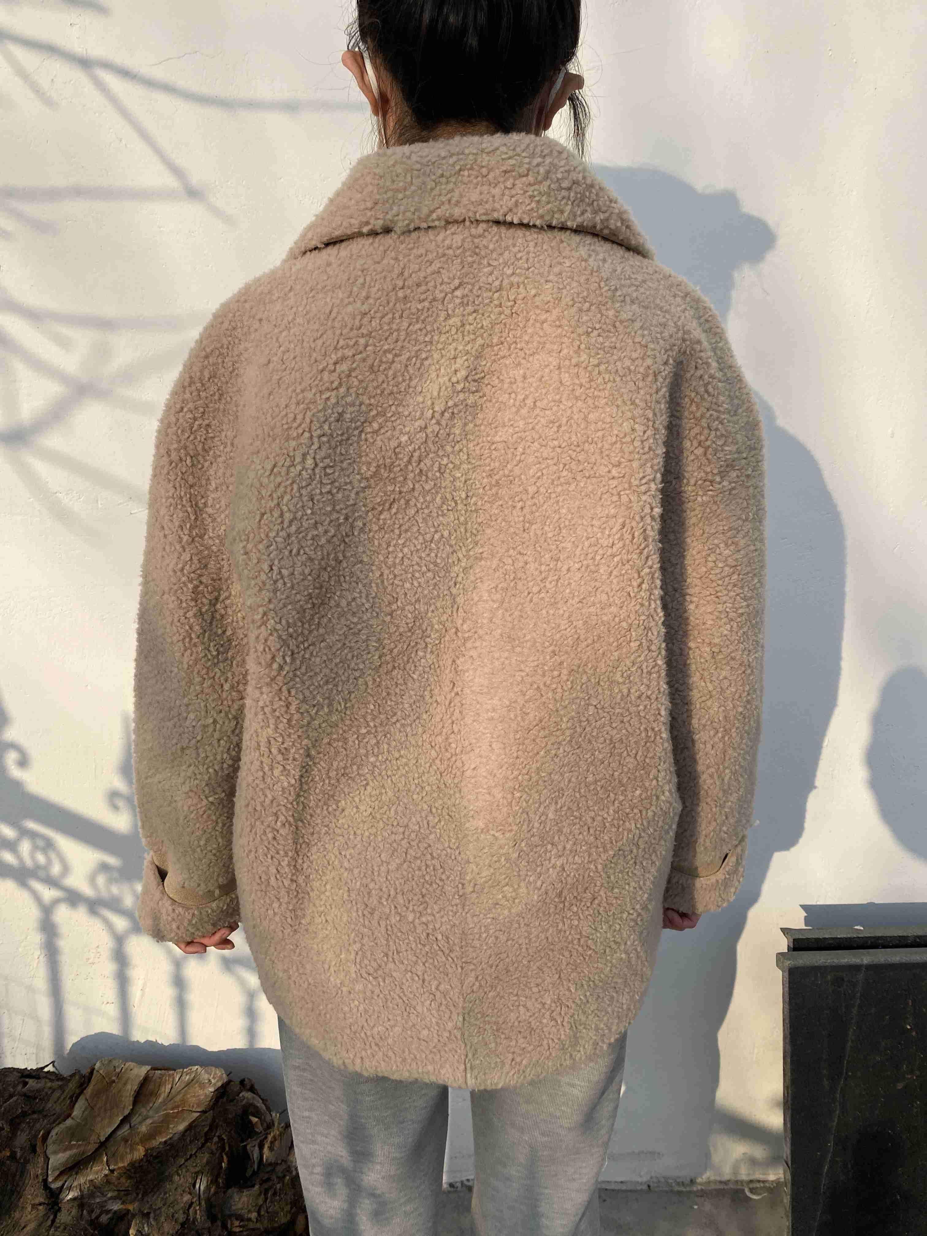 manteau en peluche pour femme