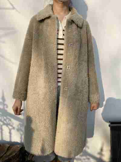 Recién llegado, abrigo de piel para mujer, peluche cálido | Abrigo Teddy Largo | Fabricante de chaqueta de peluche de mujer de último diseño