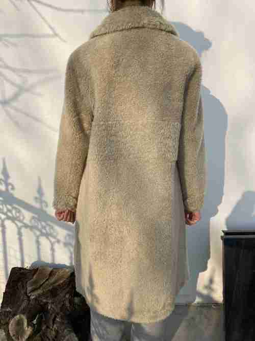 Recién llegado, abrigo de piel para mujer, peluche cálido | Abrigo Teddy Largo | Fabricante de chaqueta de peluche de mujer de último diseño