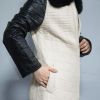 New Design Winter Leather Jacket|Fur Collar Long Trench Coat|Cowhide Winter Leather Jacket Womens