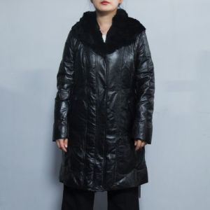 Hot Sale Women Black Long Leather Jacket|Fashion Design Leather Jacket Manufacturer