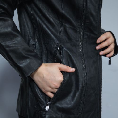 women's leather blazer