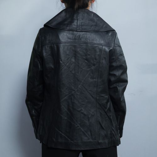 womens leather blazer jacket