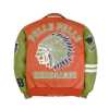 Men's Genuine Leather Jacket Custom Lambskin Leather Streetwear Rhinestone Embroidered Design Jacket