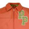 Men's Genuine Leather Jacket Custom Lambskin Leather Streetwear Rhinestone Embroidered Design Jacket