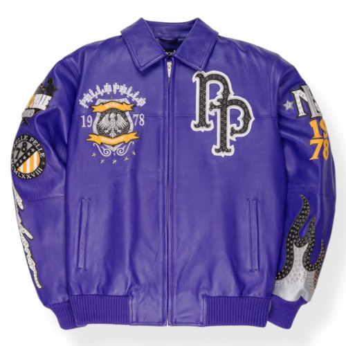 Custom Jacket Coat  in Leather Streetwear Embroidery Lambskin  Bomber Jacket Manufacture