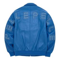 Custom Vintage Leather Bomber Jacket Fall Winter Zipper Closure Lambskin Leather Jacket