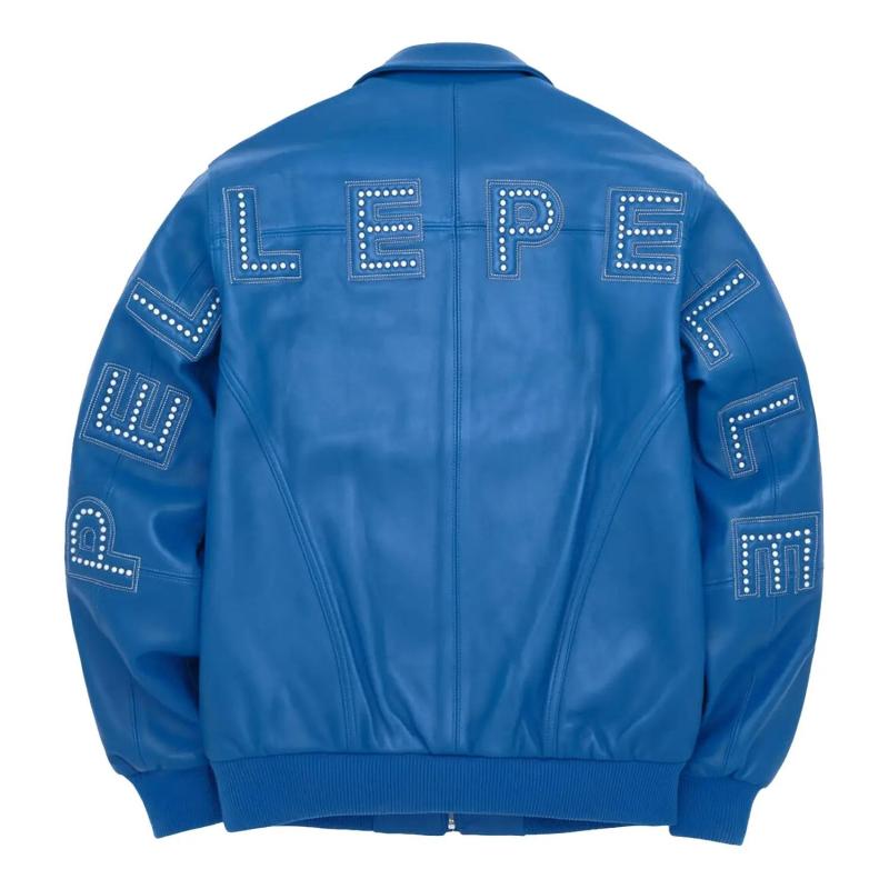 Custom Vintage Leather Bomber Jacket Fall Winter Zipper Closure Lambskin Leather Jacket