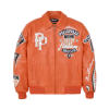 OEM Manufacturer Men's Lambskin Leather Varsity Jackets Embroidery Street Wear with Patchwork