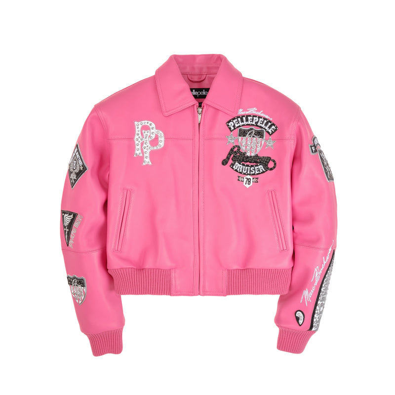 Base on Drawing Custom Streetwear Genuine Lambskin Leather Varsity Jacket For Men Wholesale Manufacturer