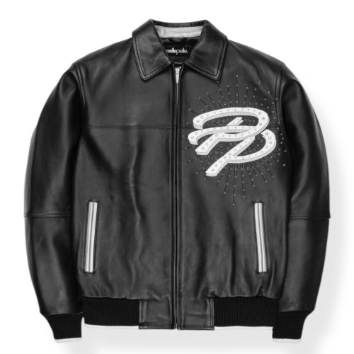 Custom Pelle Pelle Style Men's Complex Embroidery Design Lambskin Bomber Varsity Leather Jackets Manufacturer