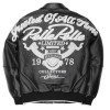 Custom Pelle Pelle Style Men's Complex Embroidery Design Lambskin Bomber Varsity Leather Jackets Manufacturer