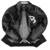Custom Pelle Pelle Style Men's Complex Embroidery Design Lambskin Bomber Varsity Leather Jackets Manufacturer