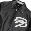 Custom Pelle Pelle Style Men's Complex Embroidery Design Lambskin Bomber Varsity Leather Jackets Manufacturer