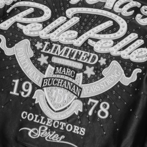 Custom Pelle Pelle Style Men's Complex Embroidery Design Lambskin Bomber Varsity Leather Jackets Manufacturer