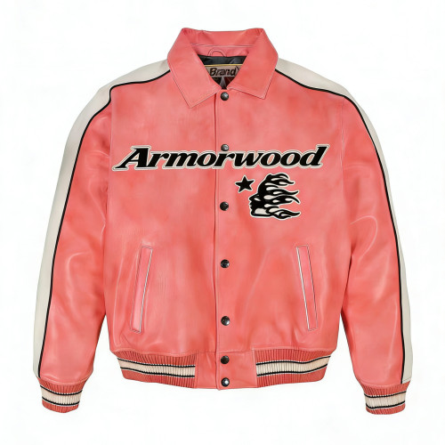 OEM Men's Streetwear Manufacturer Custom Plus Size Men's Plain Embroidered Screen Print Embossed Lambskin Leather Aviator Jacket