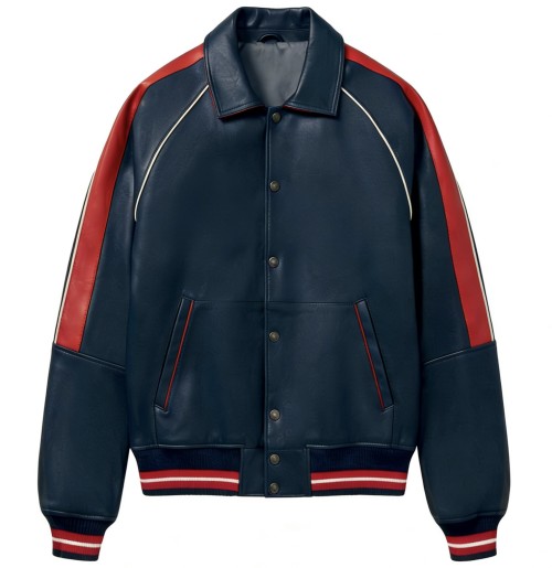 Custom Sheepskin Leather Men's Streetwear Bomber Jacket High Quality Aviator Jacket Manufacturer