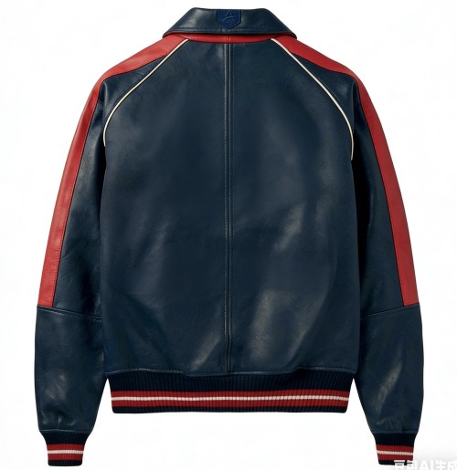 Custom Sheepskin Leather Men's Streetwear Bomber Jacket High Quality Aviator Jacket Manufacturer