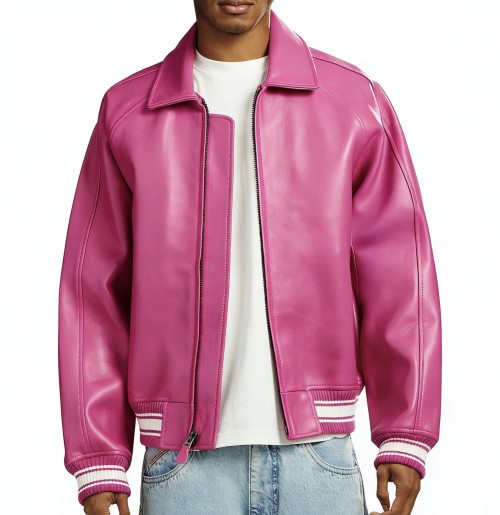 Custom Made AVIREX Style Genuine Leather Bomber Jacket for Men OEM Embroidered With Patch Design Aviator Jacket Manufacturer