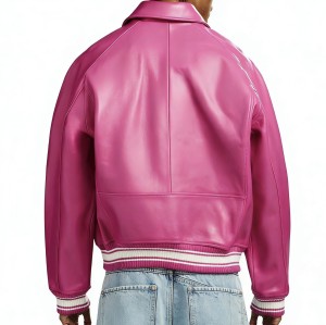 Custom Made AVIREX Style Genuine Leather Bomber Jacket for Men OEM Embroidered With Patch Design Aviator Jacket Manufacturer