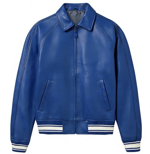 OEM AVIREX Style Lambskin Leather Aviator Jacket Custom Logo Patch Embroidery Genuine Leather Varsity Jacket Manufacturer