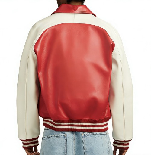 Custom Sheepskin Leather Men's Streetwear Bomber Jacket High Quality Aviator Jacket Manufacturer | Men's Leather Aviator Jackets | Danke Leather Garment Manufacturer