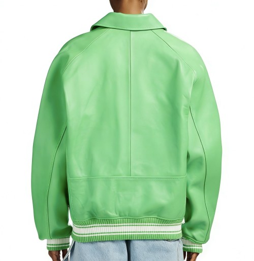 High Quality Custom Sheepskin Varsity Coats for Men OEM Lambskin Genuine Leather Jackets Outwear