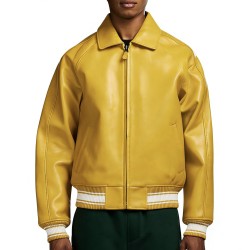 Custom AVIREX Style Lambskin Leather Jacket for Men OEM Logo Patch Embroidery  Varsity Jacket Manufacturer