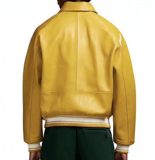 Custom AVIREX Style Lambskin Leather Jacket for Men OEM Logo Patch Embroidery Varsity Jacket Manufacturer