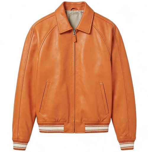 OEM AVIREX Style Lambskin Leather Aviator Jacket Custom Logo Patch Embroidery Genuine Leather Varsity Jacket Manufacturer | Men's Leather Aviator Jackets | Danke Leather Garment Manufacturer