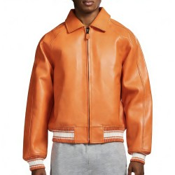 OEM AVIREX Style Lambskin Leather Aviator Jacket Custom Logo Patch Embroidery Genuine Leather Varsity Jacket Manufacturer | Men's Leather Aviator Jackets | Danke Leather Garment Manufacturer