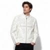 Water Repellent Lambskin Moto Racing Jacket 3D Rhinestone Embroidery Private Label Custom Brand Logo Streetwear