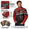 Wrinkle Resistant Cowhide Vintage Racing Jacket Color Block Applique Patch Bulk Custom For High-End Vintage Wholesale