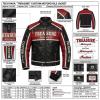 Custom Made Cowhide Riding Uniform Large Back Vintage Bike Applique Patch Vertical Sleeve Letter Embroidery For Motorsport Team Supply