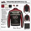 Custom Made Cowhide Riding Uniform Large Back Vintage Bike Applique Patch Vertical Sleeve Letter Embroidery For Motorsport Team Supply
