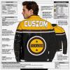 Bespoke Custom Two Tone Top Grain Cowhide Racing Uniform Large Circular Star Applique Graphic Multi Contour Patches For High Street Brand Bulk Supply