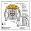 Bespoke Custom Two Tone Top Grain Cowhide Racing Uniform Large Circular Star Applique Graphic Multi Contour Patches For High Street Brand Bulk Supply